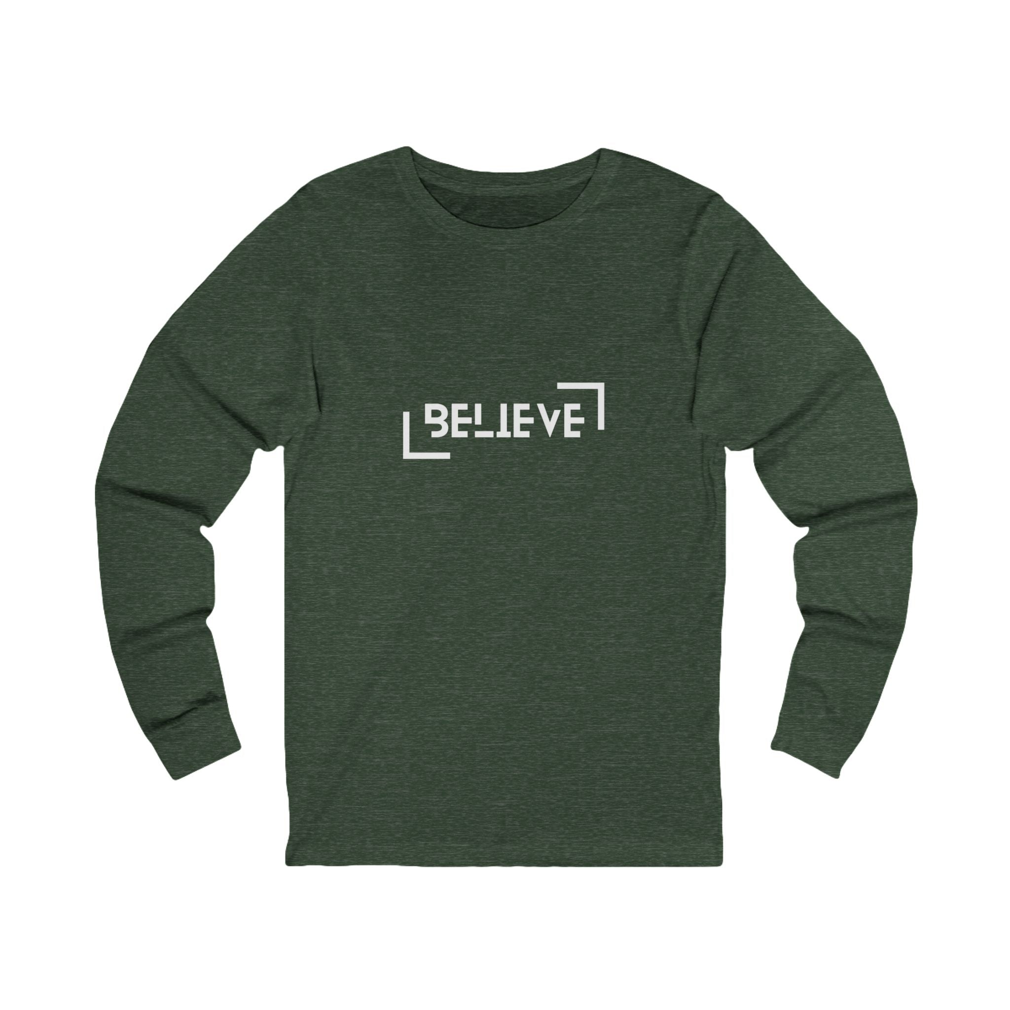 Unisex Jersey Long Sleeve Tee-Believe