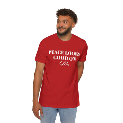 USA-Made Unisex Short Sleeve Jersey-PEACE LOOKS GOOD ON ME