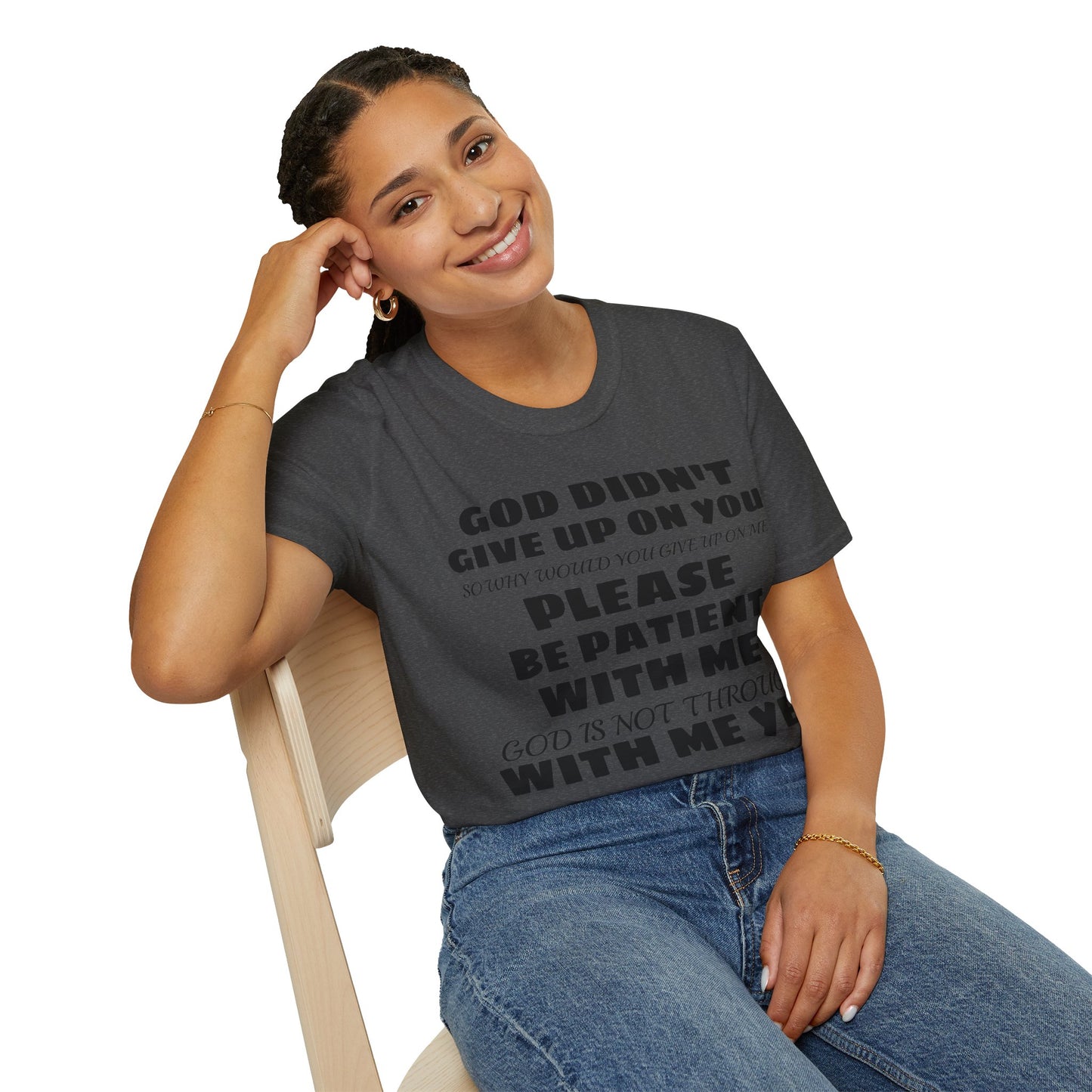 Unisex Softstyle Short Sleeve-PLEASE BE PATIENT WITH ME W/QR CODE