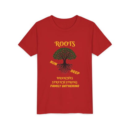 Youth Short Sleeve Roots Run Deep-Branches Stretch Strong 2025 Family Gathering