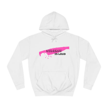 Suggest to SIZE UP-Waistband snug fit-Unisex College Hoodie-Silence Is Loud