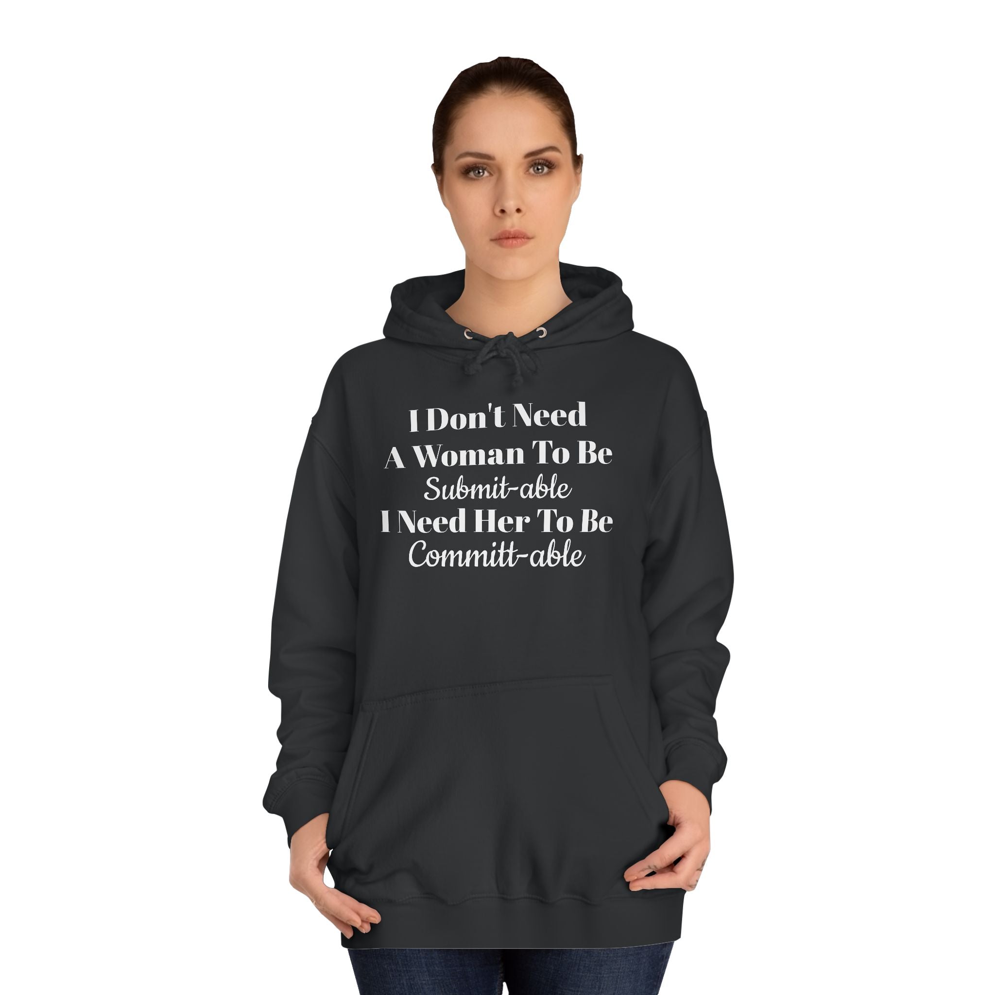 Unisex College Hoodie-Committ-able