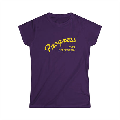 Progress Over Perfection Women's Tee — Inspirational Casual T-Shirt
