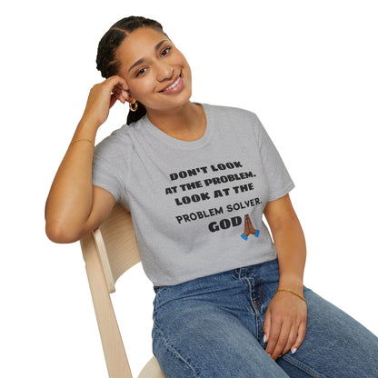 Christian T-Shirt — "Problem Solver-God" Prayer Emoji