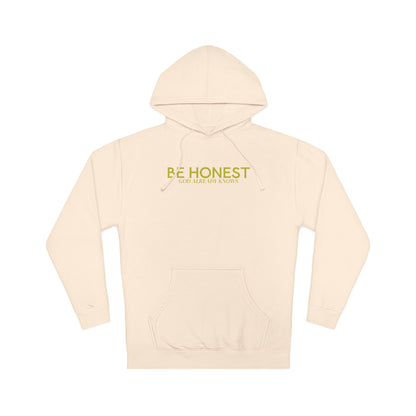 Hoodie — "BE HONEST GOD ALREADY KNOWS" Minimal White Comfort Pullover
