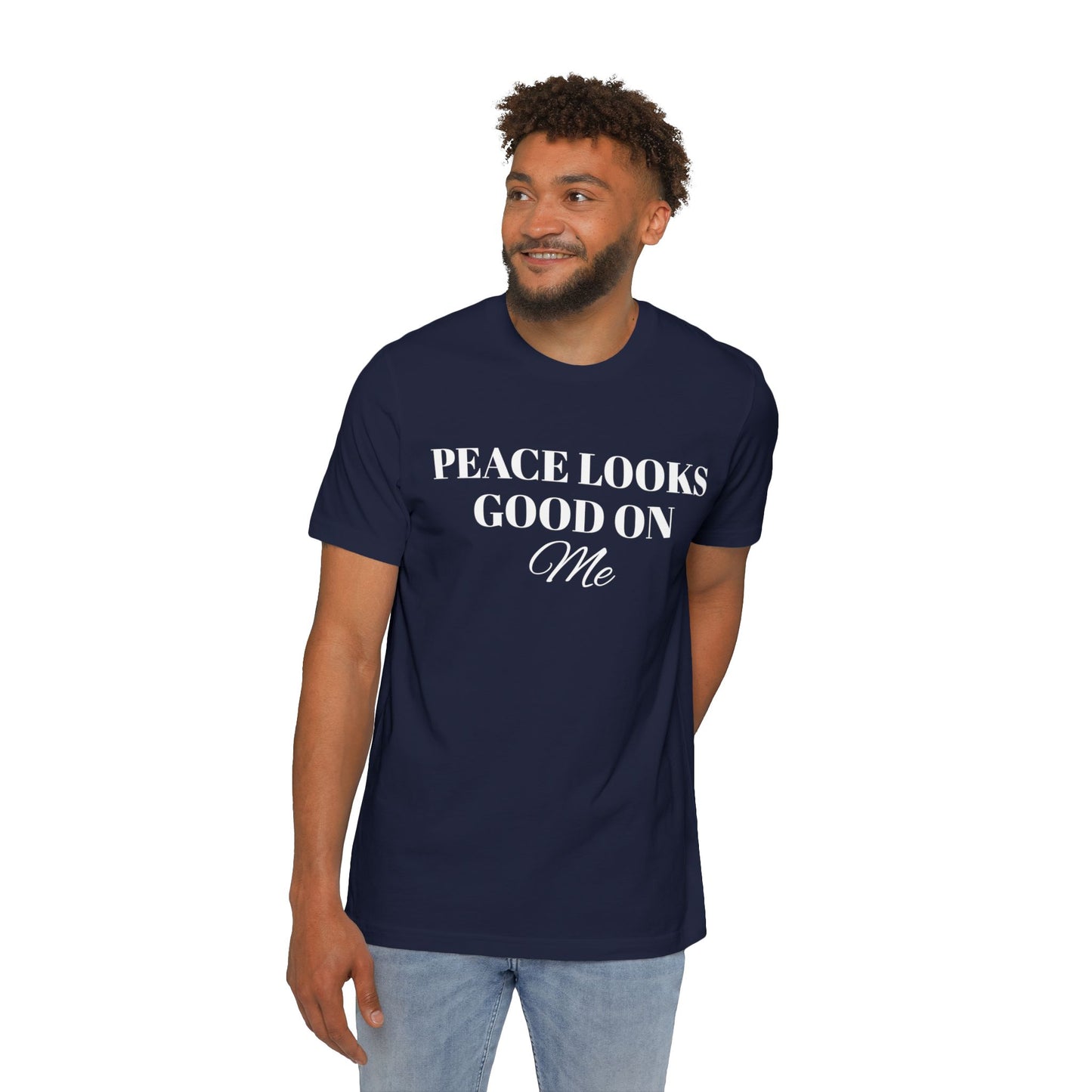 USA-Made Unisex Short Sleeve Jersey-PEACE LOOKS GOOD ON ME