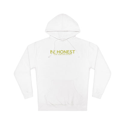 Hoodie — "BE HONEST GOD ALREADY KNOWS" Minimal White Comfort Pullover