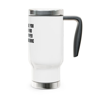 Stainless Steel Travel Mug with Handle, 14oz-BROTHER LIKE YOU