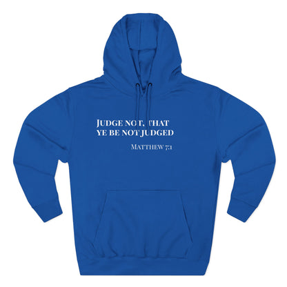 AI MODEL Size Up-Scripture Hoodie - Matthew 7:1 "Judge Not, That Ye Be Not Judged"