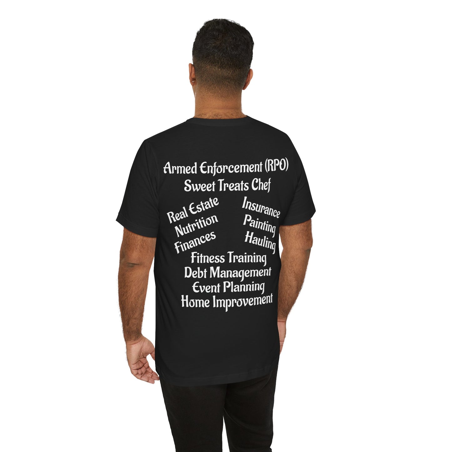 Unisex Jersey Short Sleeve-MY FAMILY DOES IT ALL W/BACK PRINT