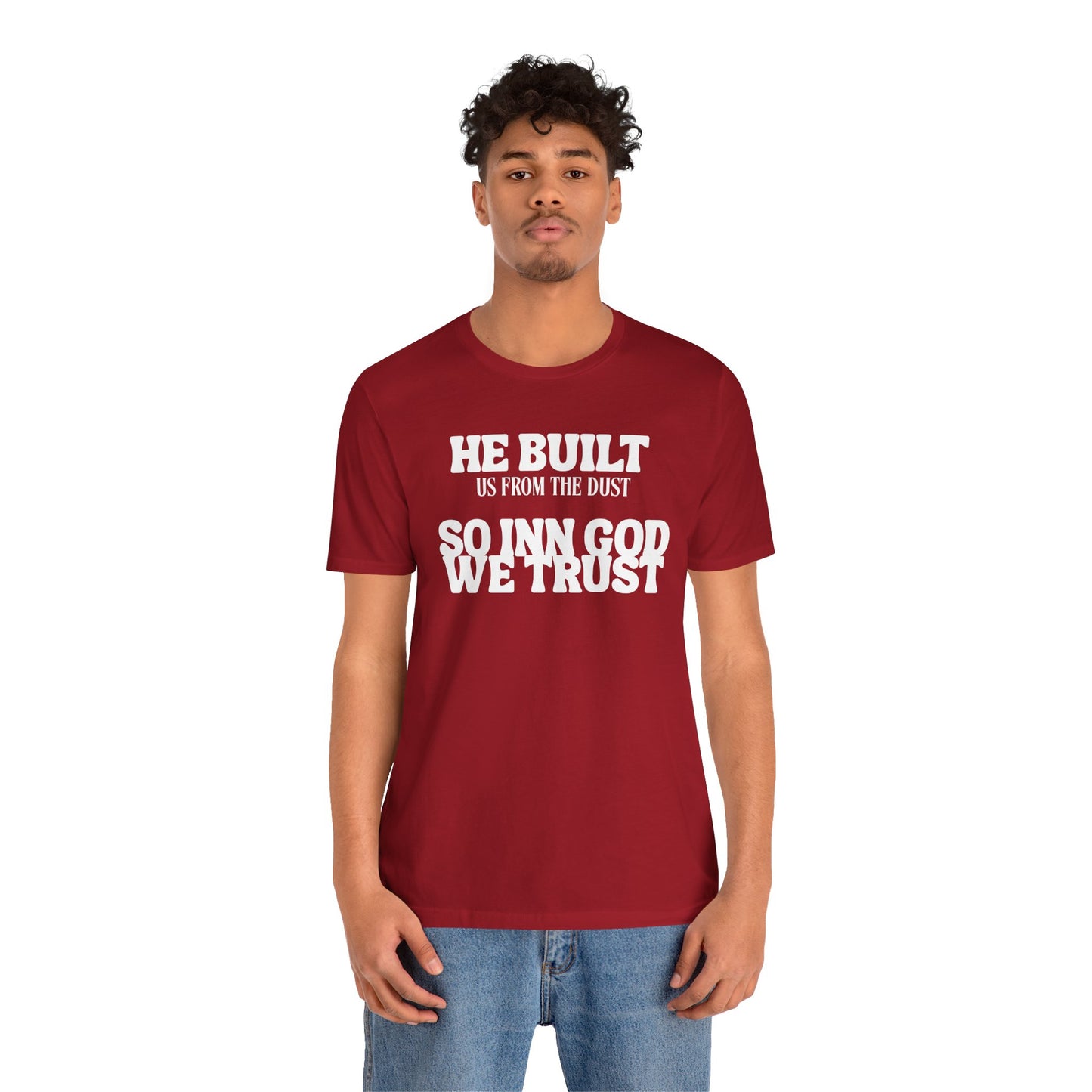 Unisex Jersey Short-Sleeve-INN GOD WE TRUST