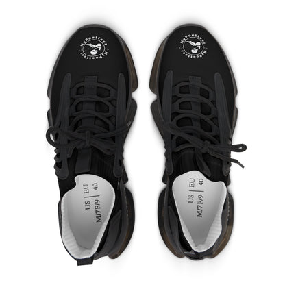 Women's Mesh Sneakers Black/Black Soles-MyPoetteez Logo