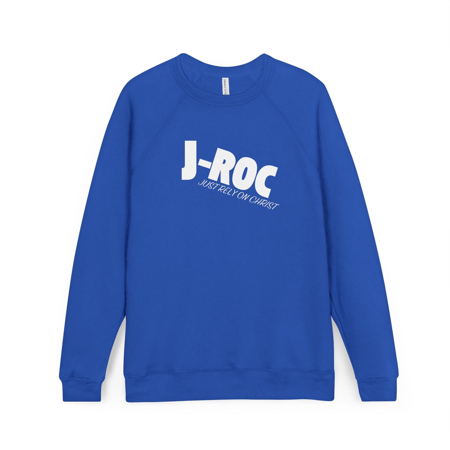 J-ROC Raglan Sweatshirt — 'Just Rely On Christ' Christian Crewneck
