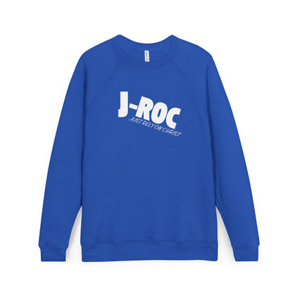 J-ROC Raglan Sweatshirt — 'Just Rely On Christ' Christian Crewneck