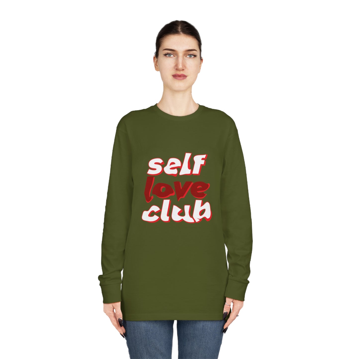 Women's Long Sleeve Crewneck-Self Love Club