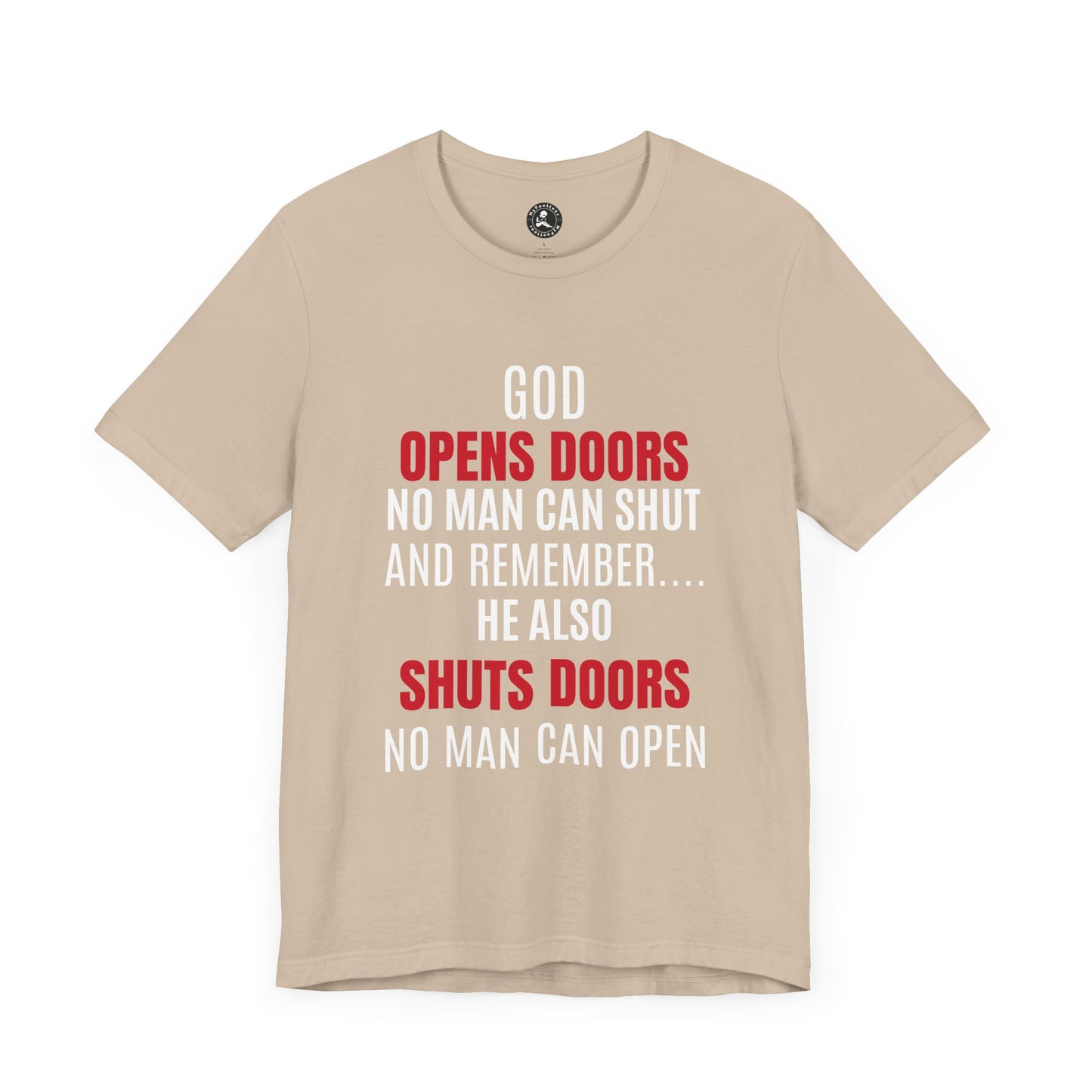 Unisex Jersey Short Sleeve Tee-GOD OPENS DOORS