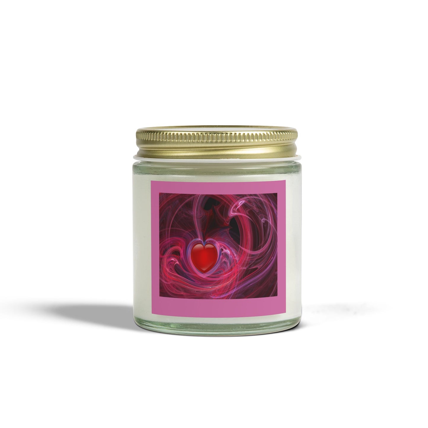 Scented Candles, Coconut Apricot Wax (4oz, 9oz) LOVE SWIRL