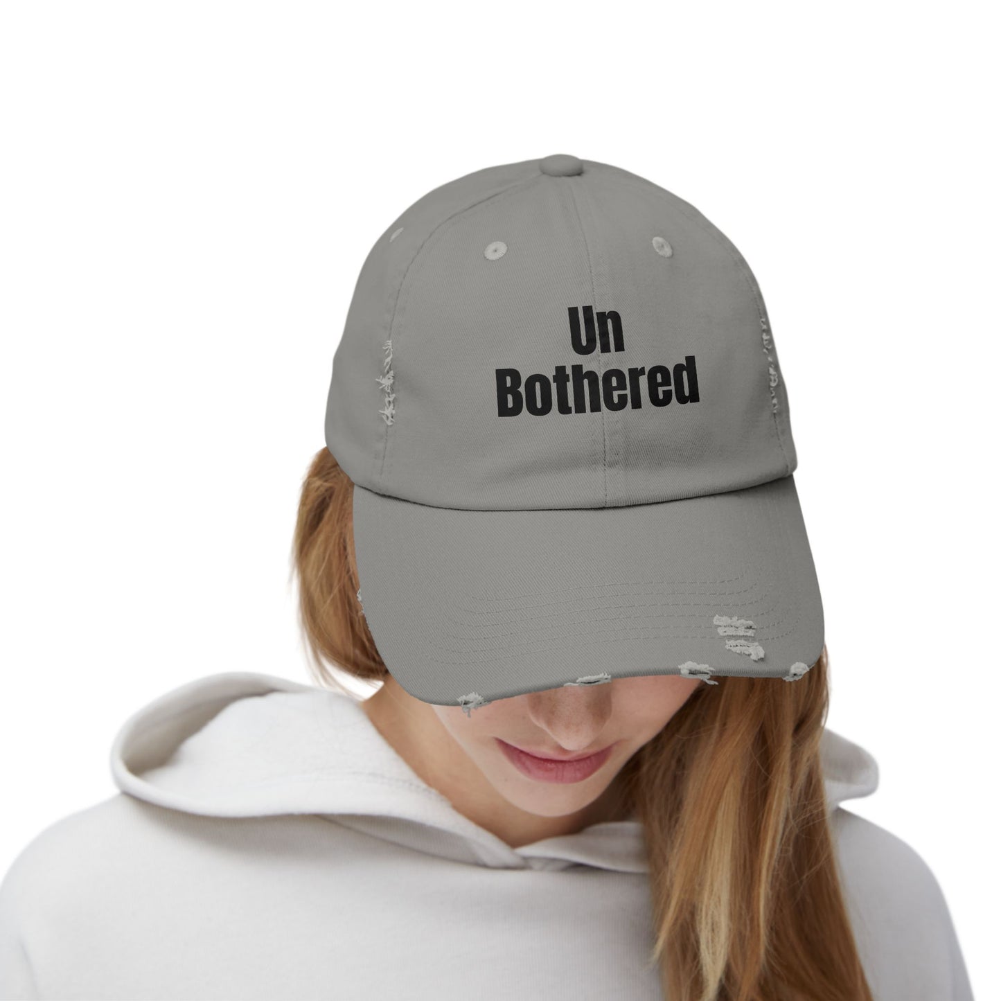 Unisex Distressed Cap-Un Bothered