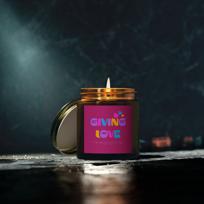 Scented Candles, Coconut Apricot Wax (4oz, 9oz)-GIVING LOVE