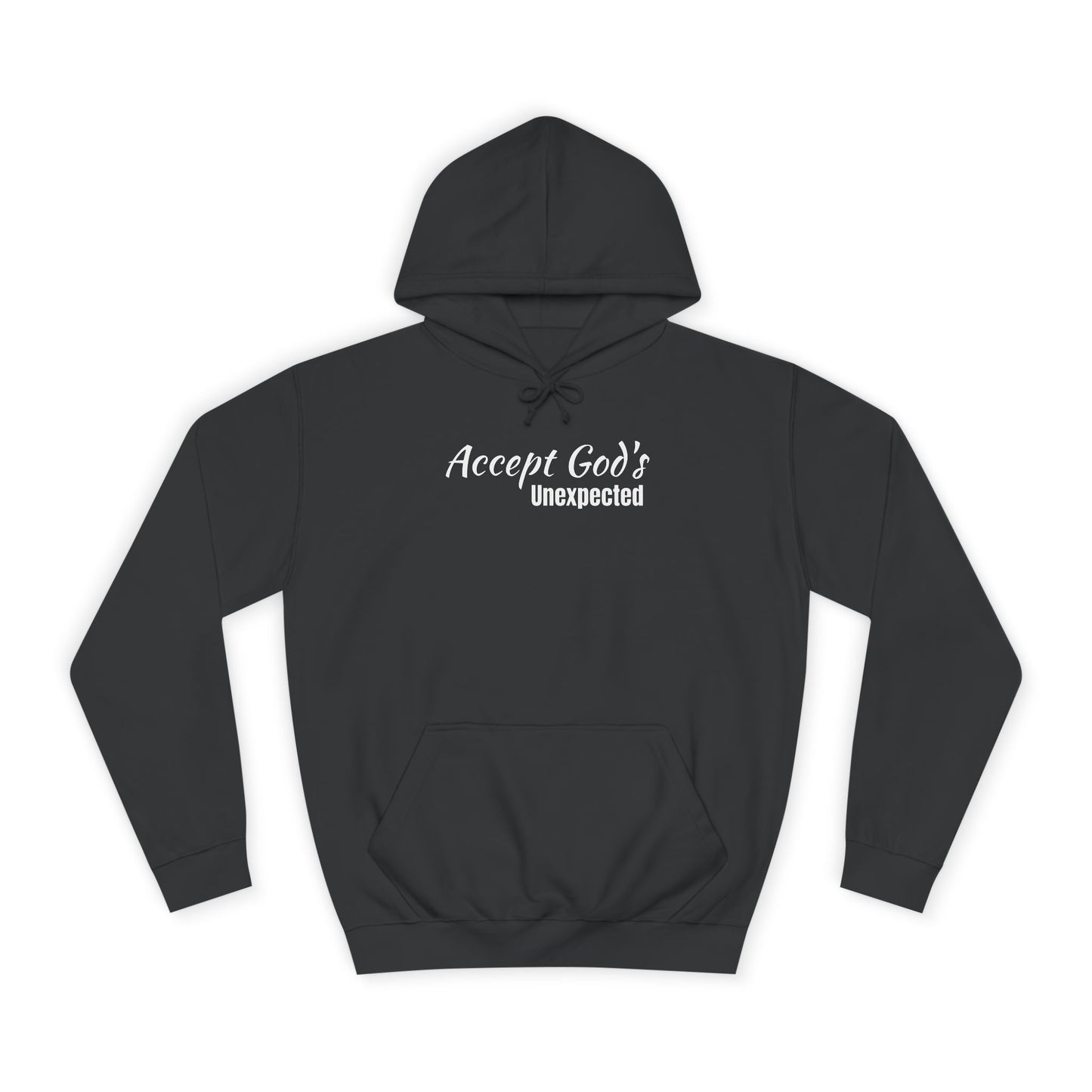 AI MODEL Size Up-Unisex College Hoodie-Accept God's UNEXPECTED