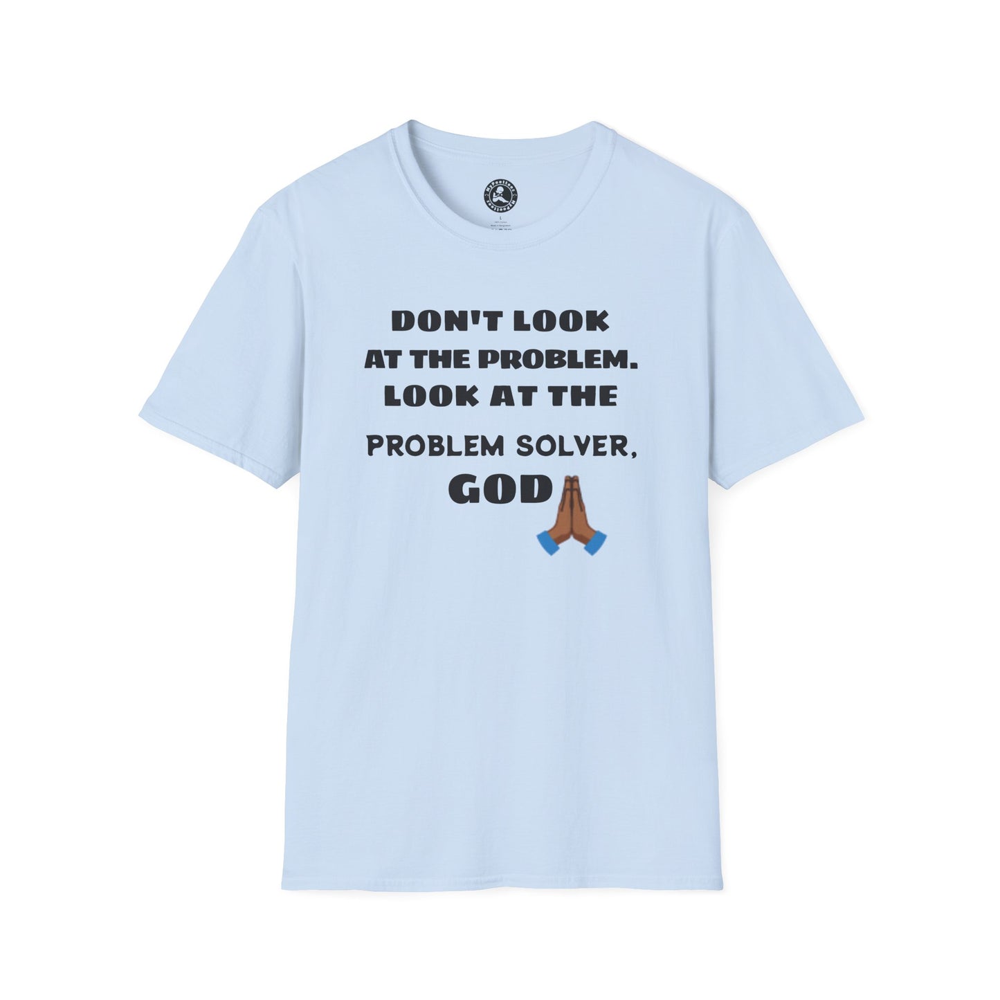 Christian T-Shirt — "Problem Solver-God" Prayer Emoji