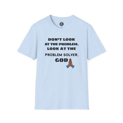 Christian T-Shirt — "Problem Solver-God" Prayer Emoji