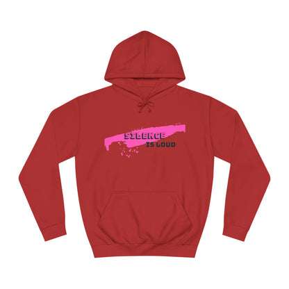 Suggest to SIZE UP-Waistband snug fit-Unisex College Hoodie-Silence Is Loud