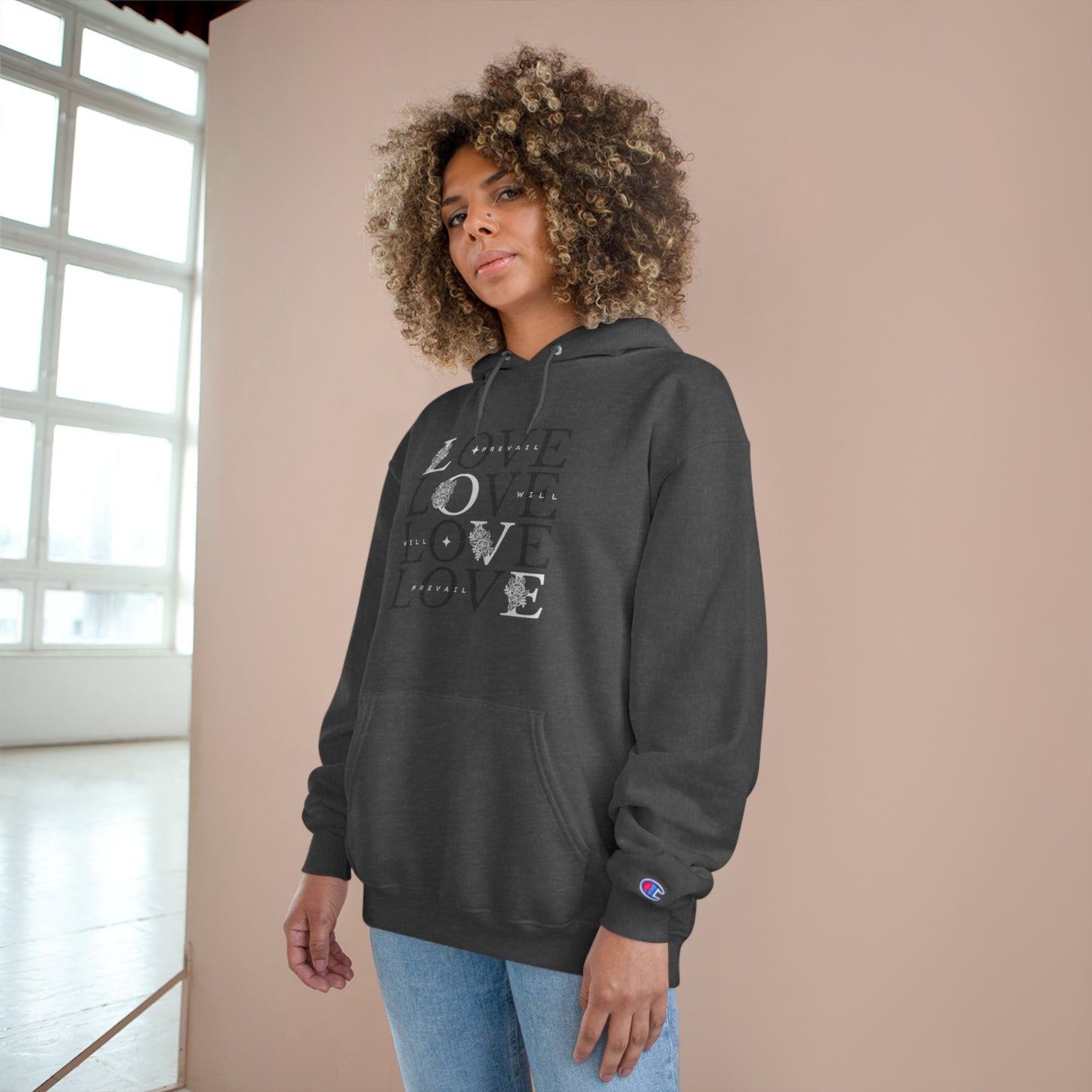 Women's Champion Hoodie-LOVE