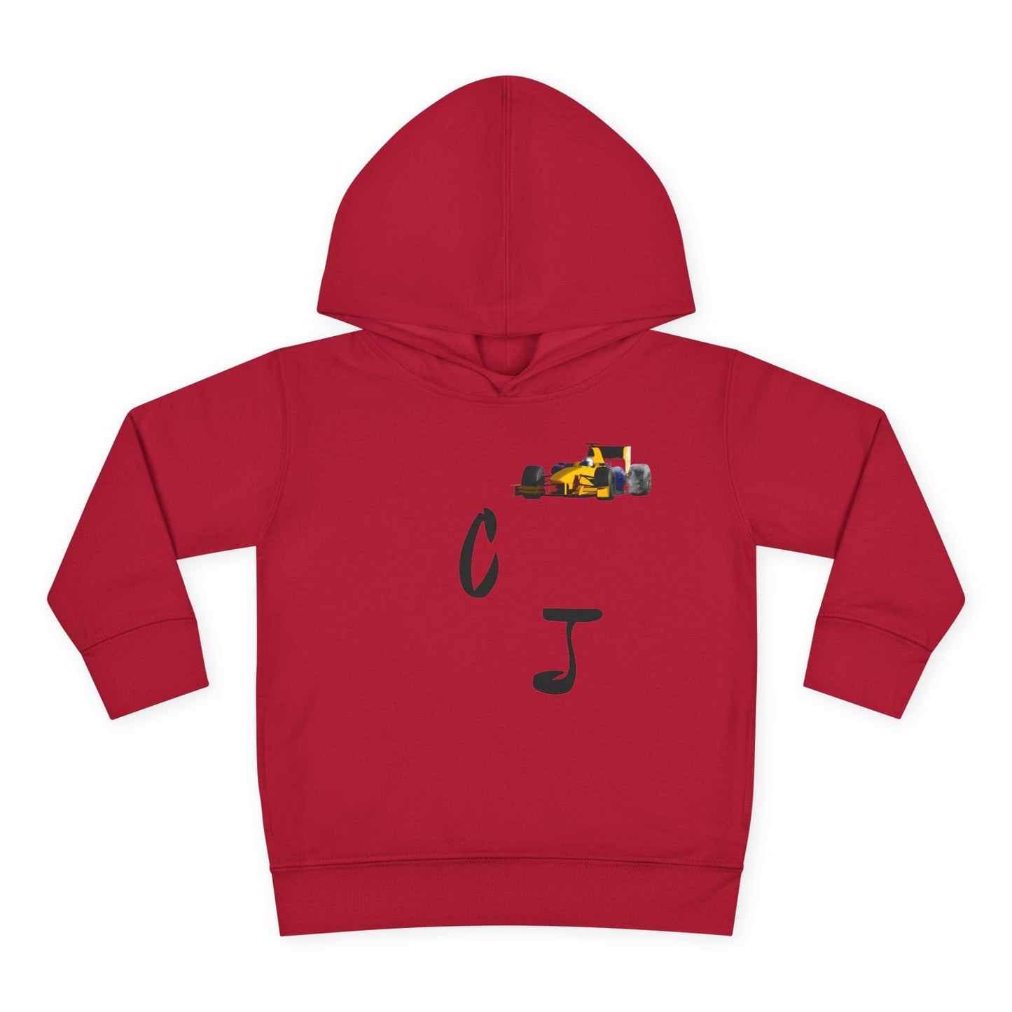 Toddler Hoodie — 'Christian Jordan 04' Pullover Fleece with Race Track Graphic