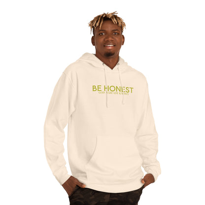 Hoodie — "BE HONEST GOD ALREADY KNOWS" Minimal White Comfort Pullover