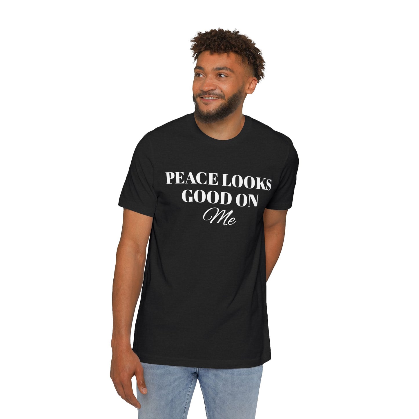 USA-Made Unisex Short Sleeve Jersey-PEACE LOOKS GOOD ON ME