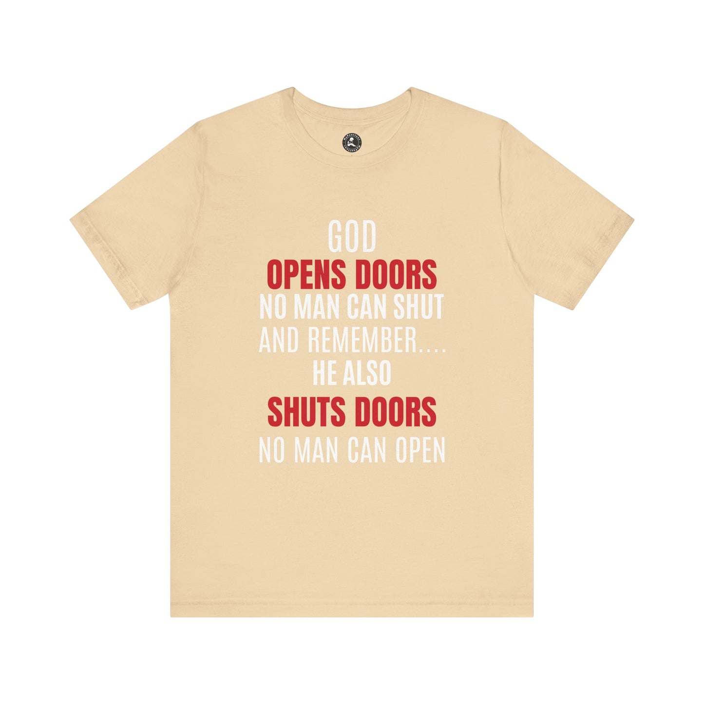 Unisex Jersey Short Sleeve Tee-GOD OPENS DOORS