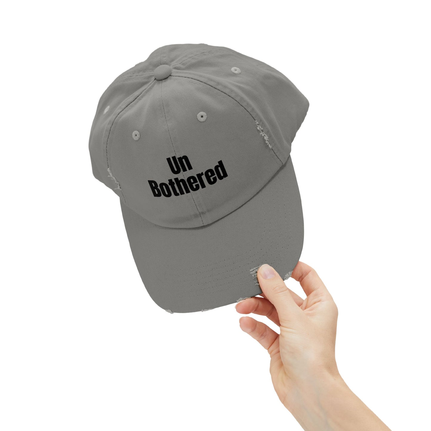 Unisex Distressed Cap-Un Bothered