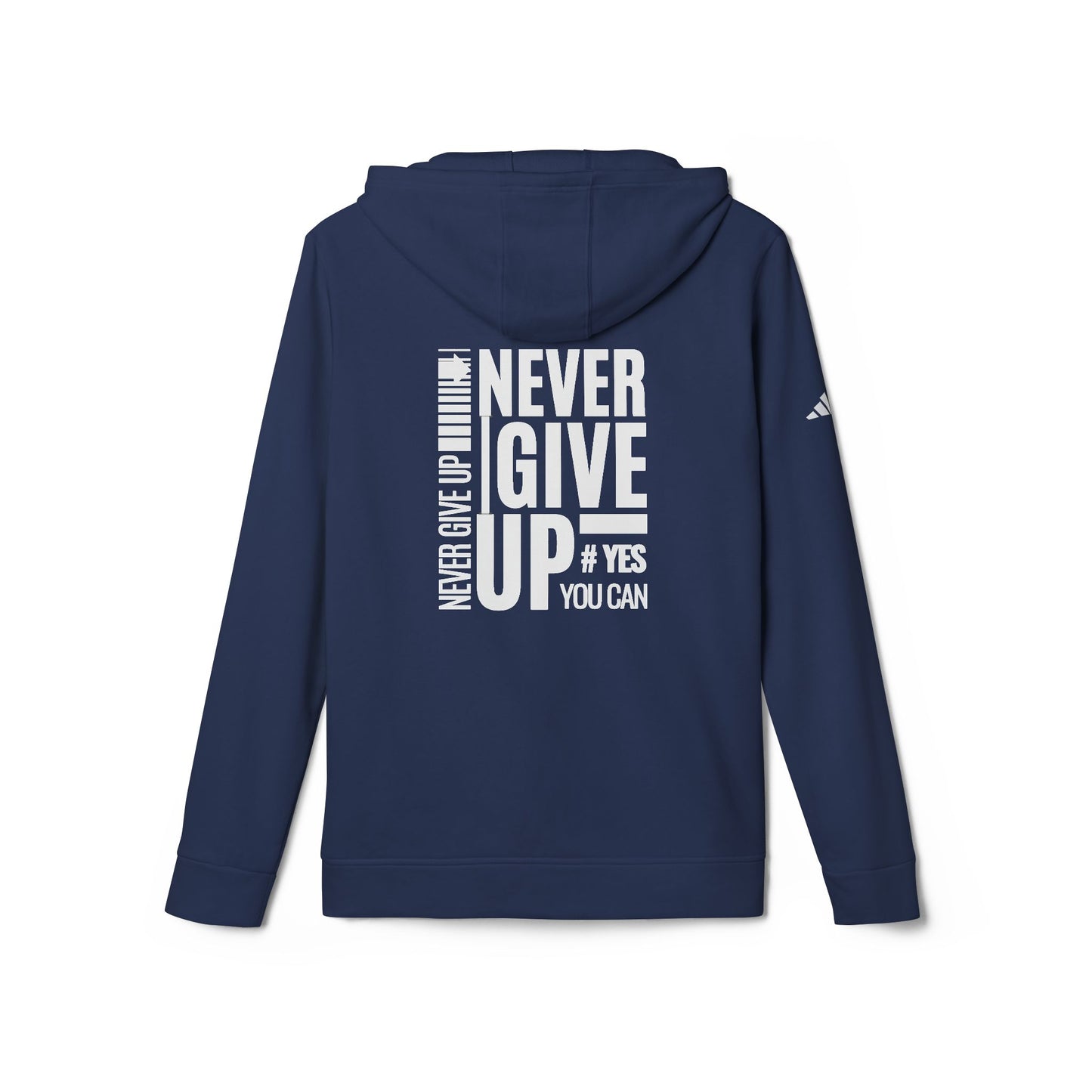 adidas Unisex Fleece Hoodie-NEVER GIVE UP