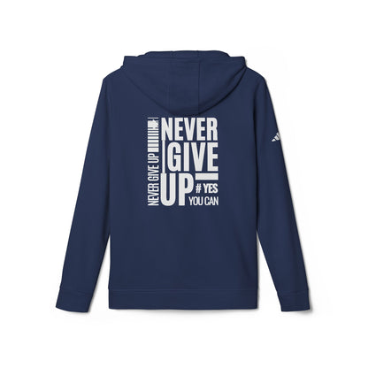 adidas Unisex Fleece Hoodie-NEVER GIVE UP