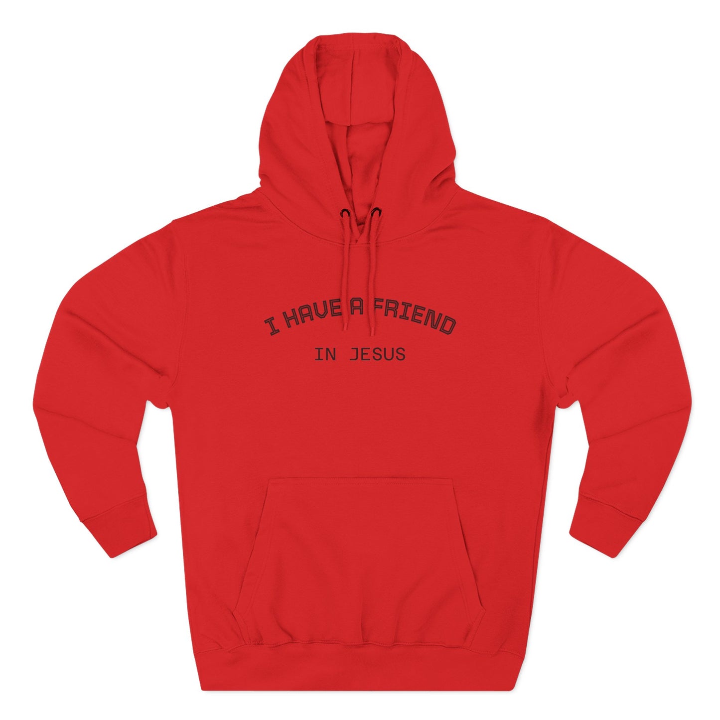 AI MODEL I Have A Friend In Jesus Hoodie — Christian Faith Fleece Pullover