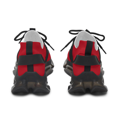 Women's Mesh Sneakers Dark Red/Black Soles-MyPoetteez Logo