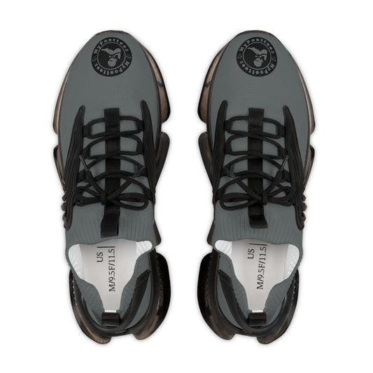 Men's Mesh Sneakers Grey/Black Soles-MyPoetteez Logo