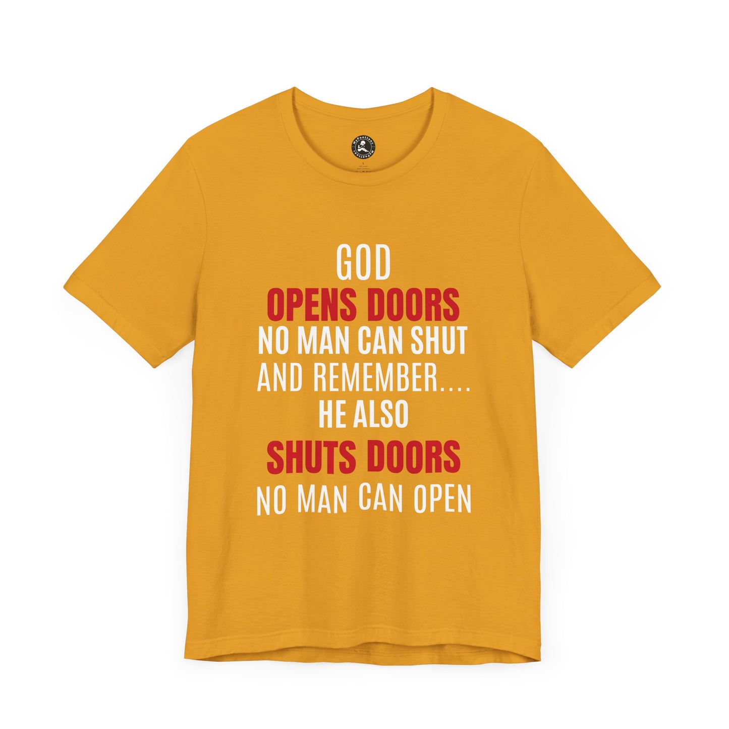 Unisex Jersey Short Sleeve Tee-GOD OPENS DOORS