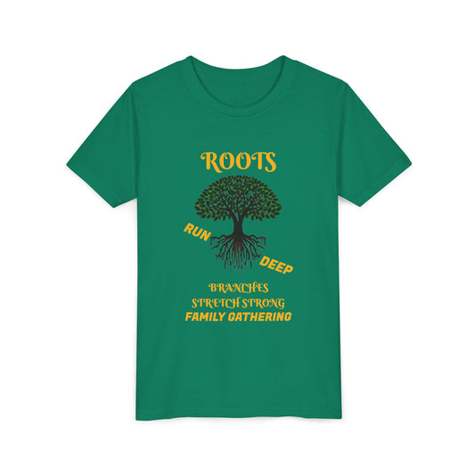 Youth Short Sleeve Roots Run Deep-Branches Stretch Strong 2025 Family Gathering