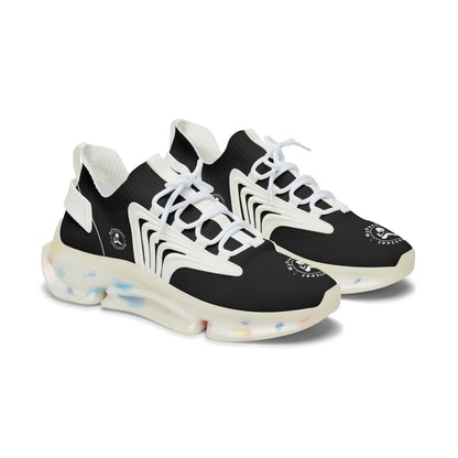 Women's Mesh Sneakers Black/Black Soles-MyPoetteez Logo