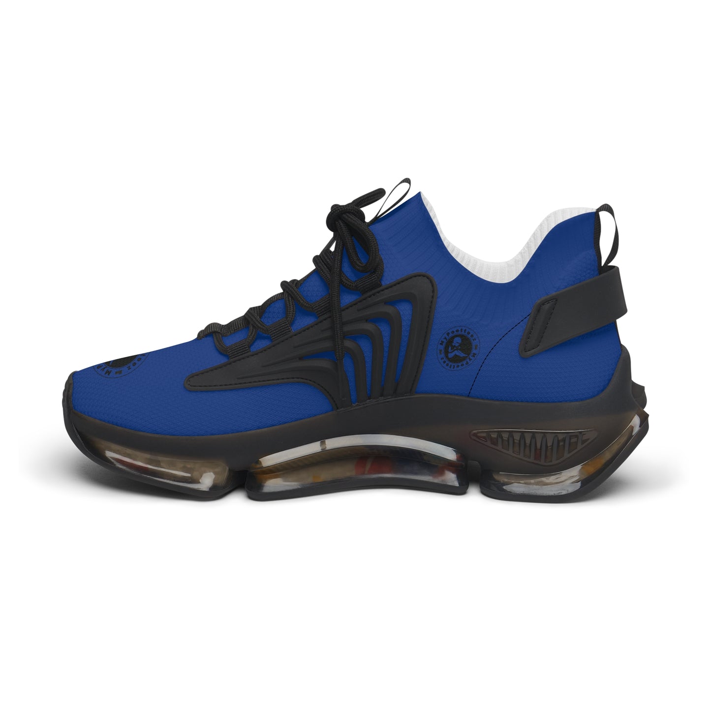 Women's Mesh Sneakers Dark Blue/Black Soles-MyPoetteez Logo