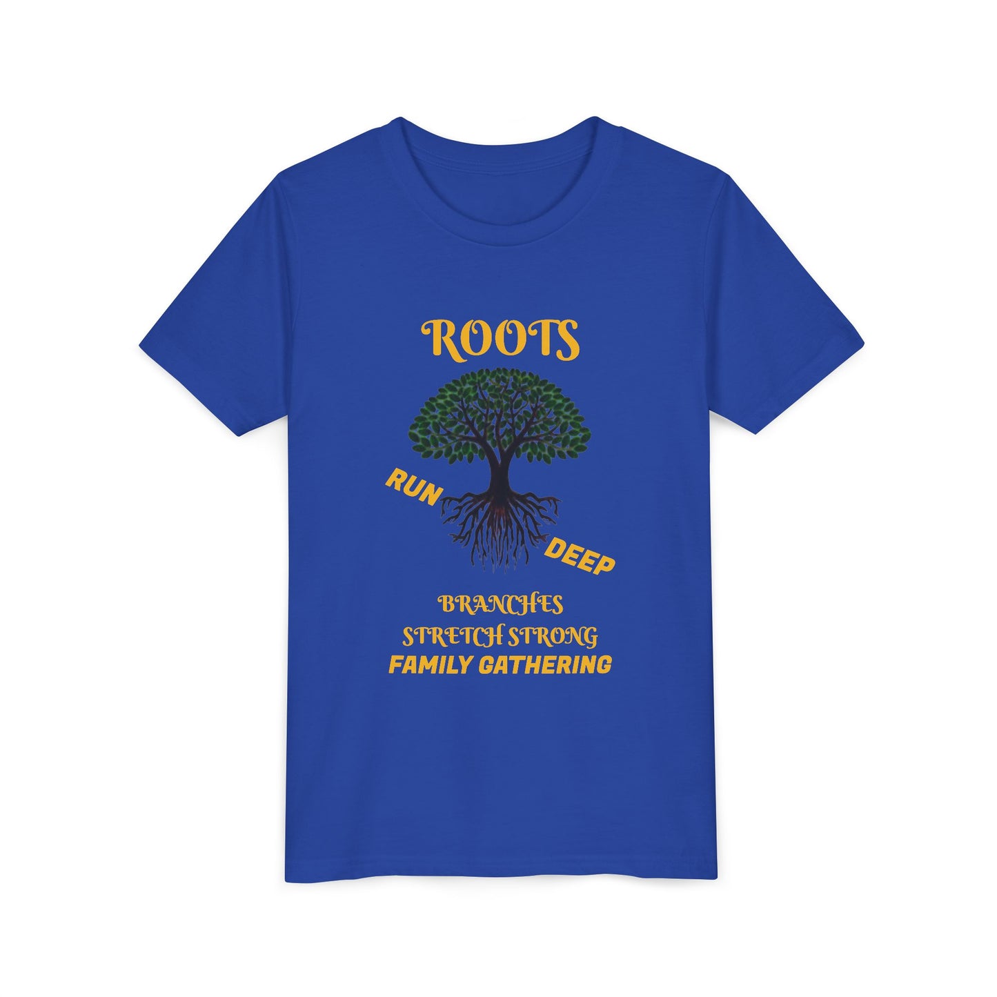 Youth Short Sleeve Roots Run Deep-Branches Stretch Strong 2025 Family Gathering