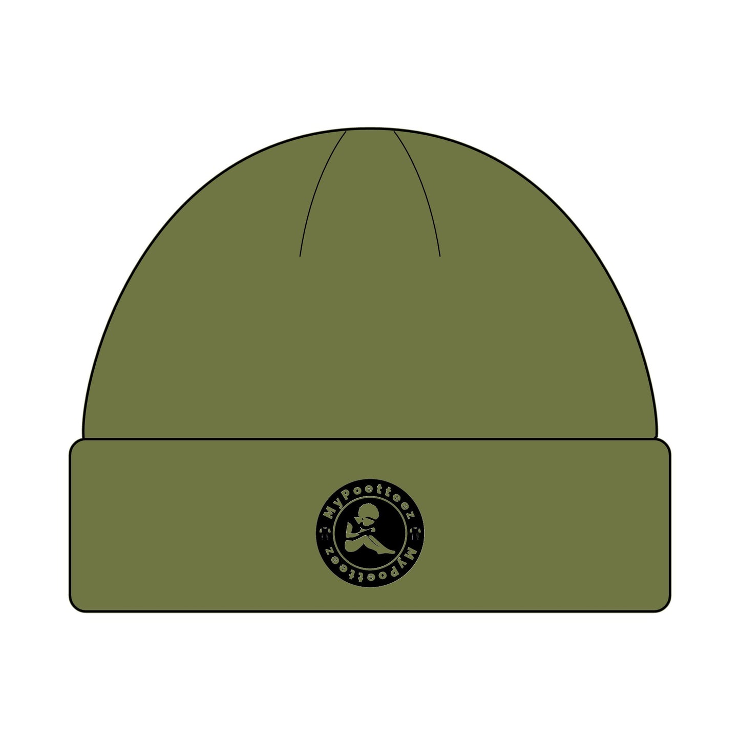 Cozy Cuff Beanie for Outdoors | MyPoetteez Logo Knit Hat