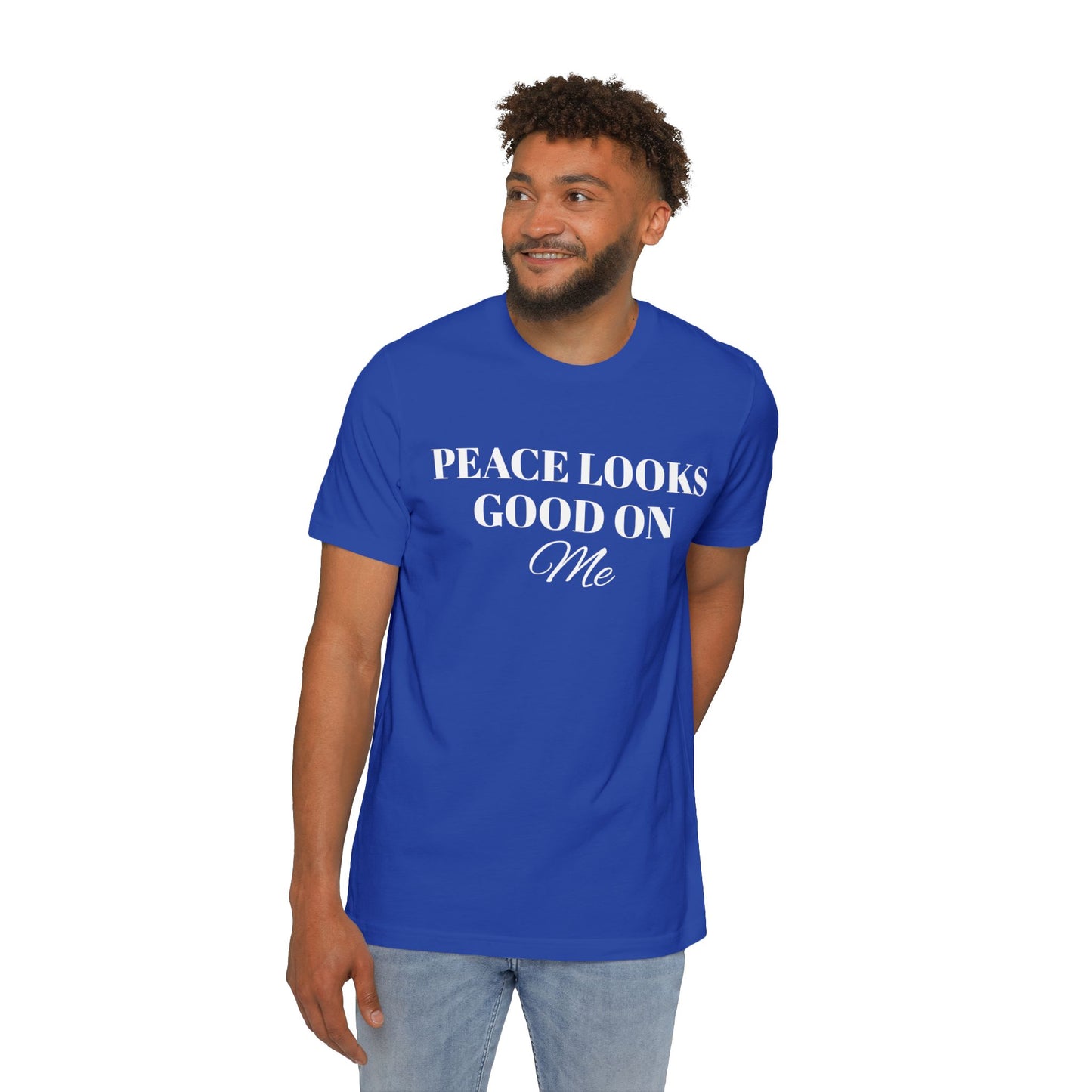 USA-Made Unisex Short Sleeve Jersey-PEACE LOOKS GOOD ON ME