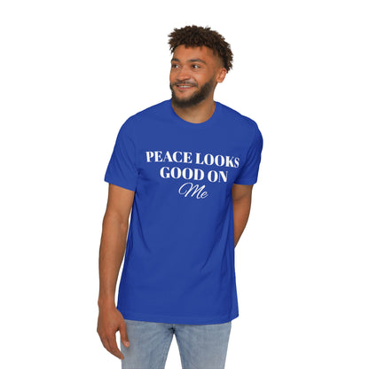 USA-Made Unisex Short Sleeve Jersey-PEACE LOOKS GOOD ON ME