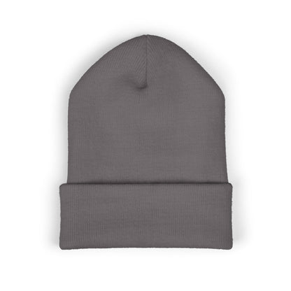 Classic Cuffed Beanie with Embroidered Logo - Cozy Winter Accessory