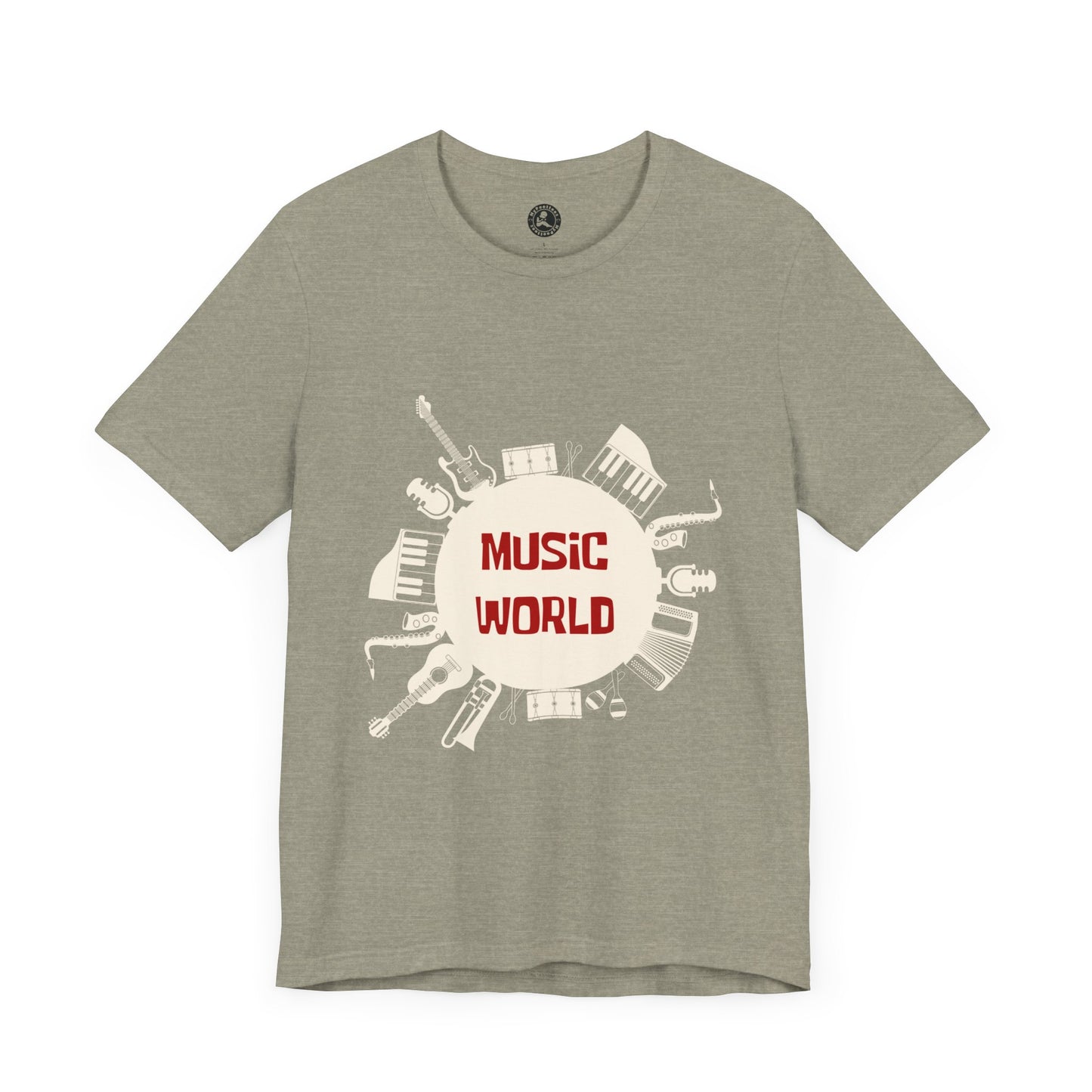Music World Unisex Short Sleeve Tee - Perfect for Musicians & Music Lovers