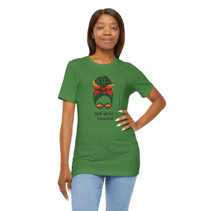 Unisex Jersey Short Sleeve-black, blessed & beautiful