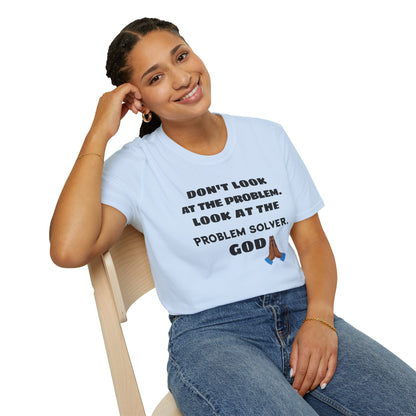 Christian T-Shirt — "Problem Solver-God" Prayer Emoji